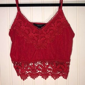 Coral Crop Top